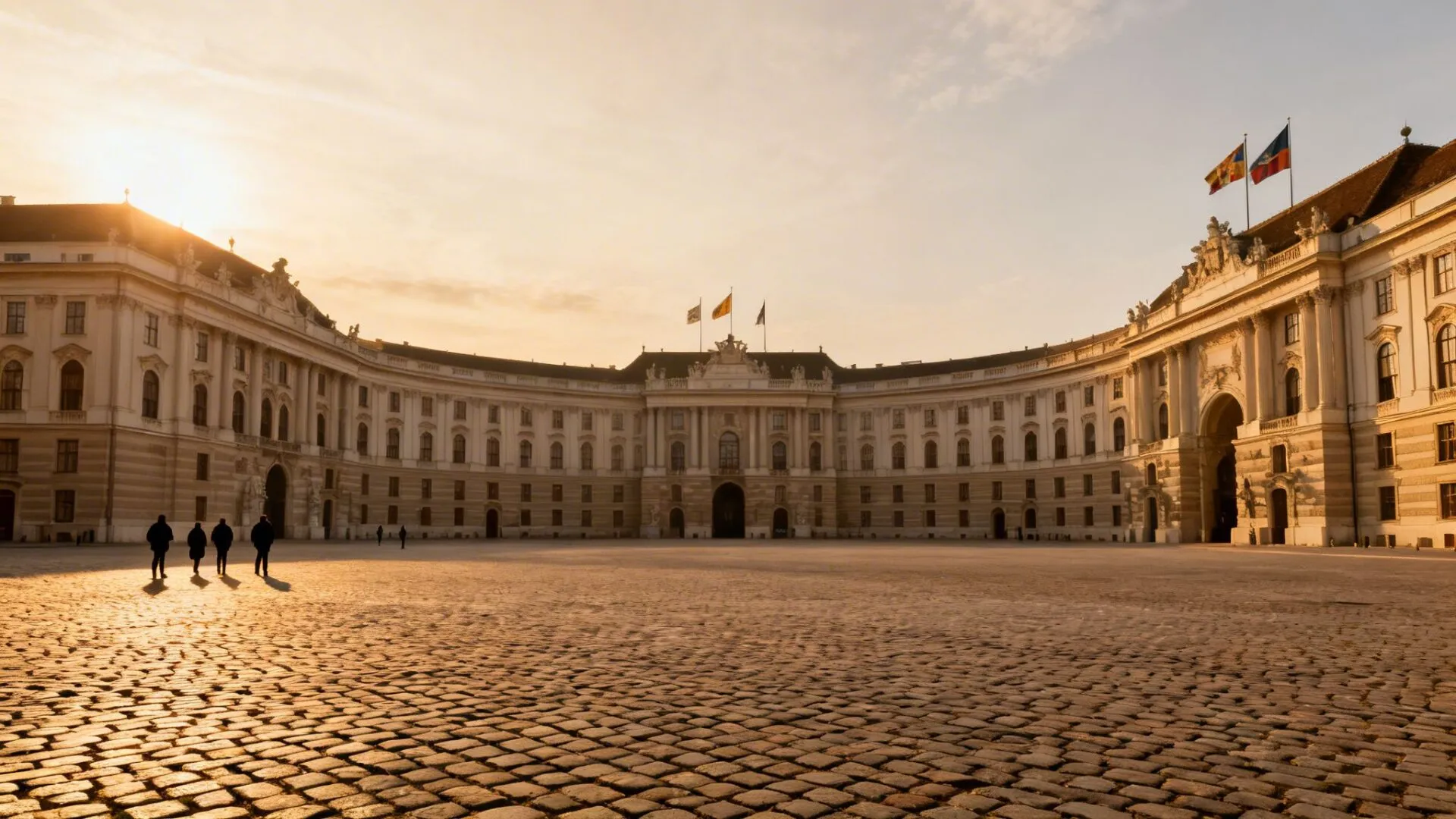 Hofburg front square at sunrise