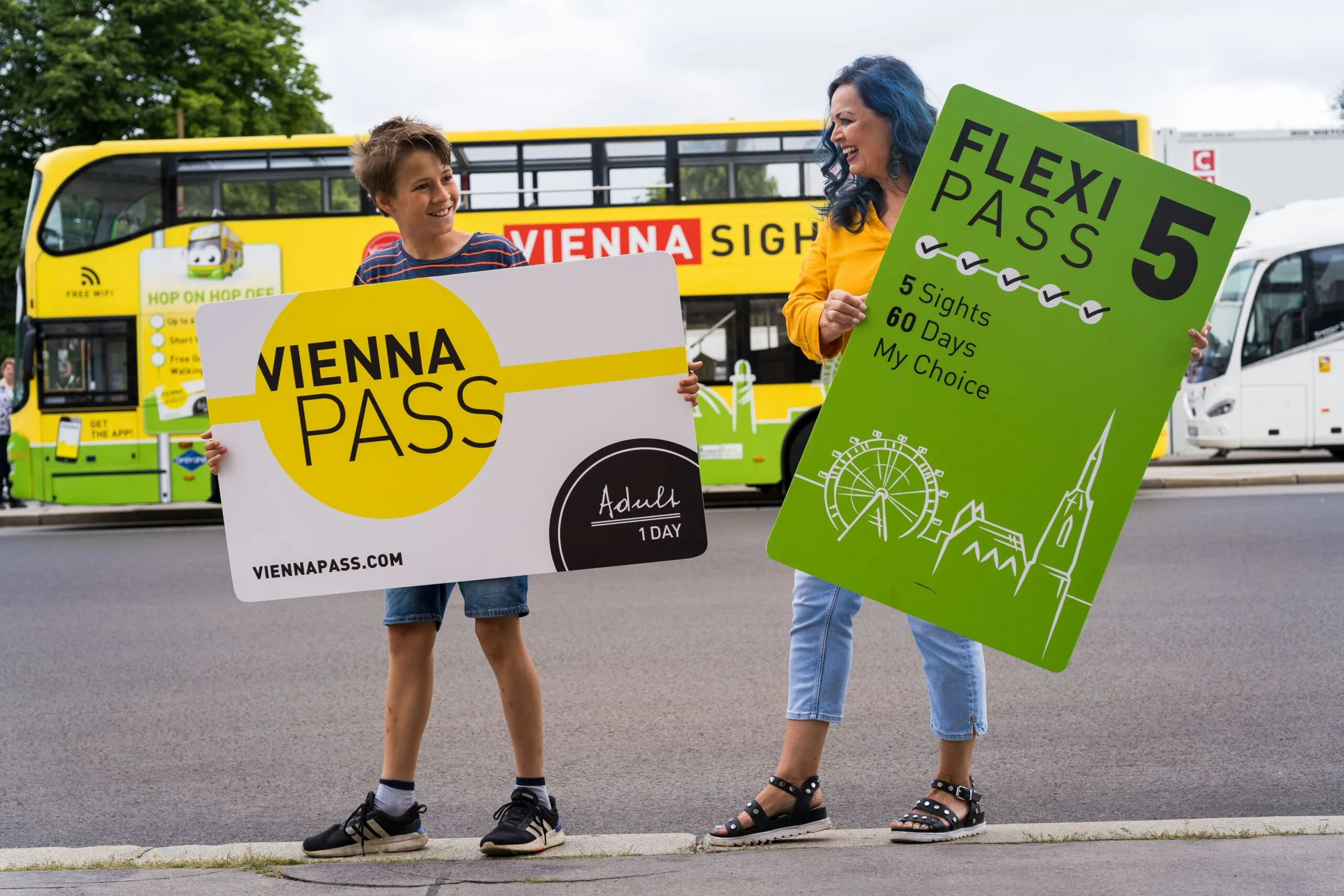 Vienna Pass cards laid out for planning