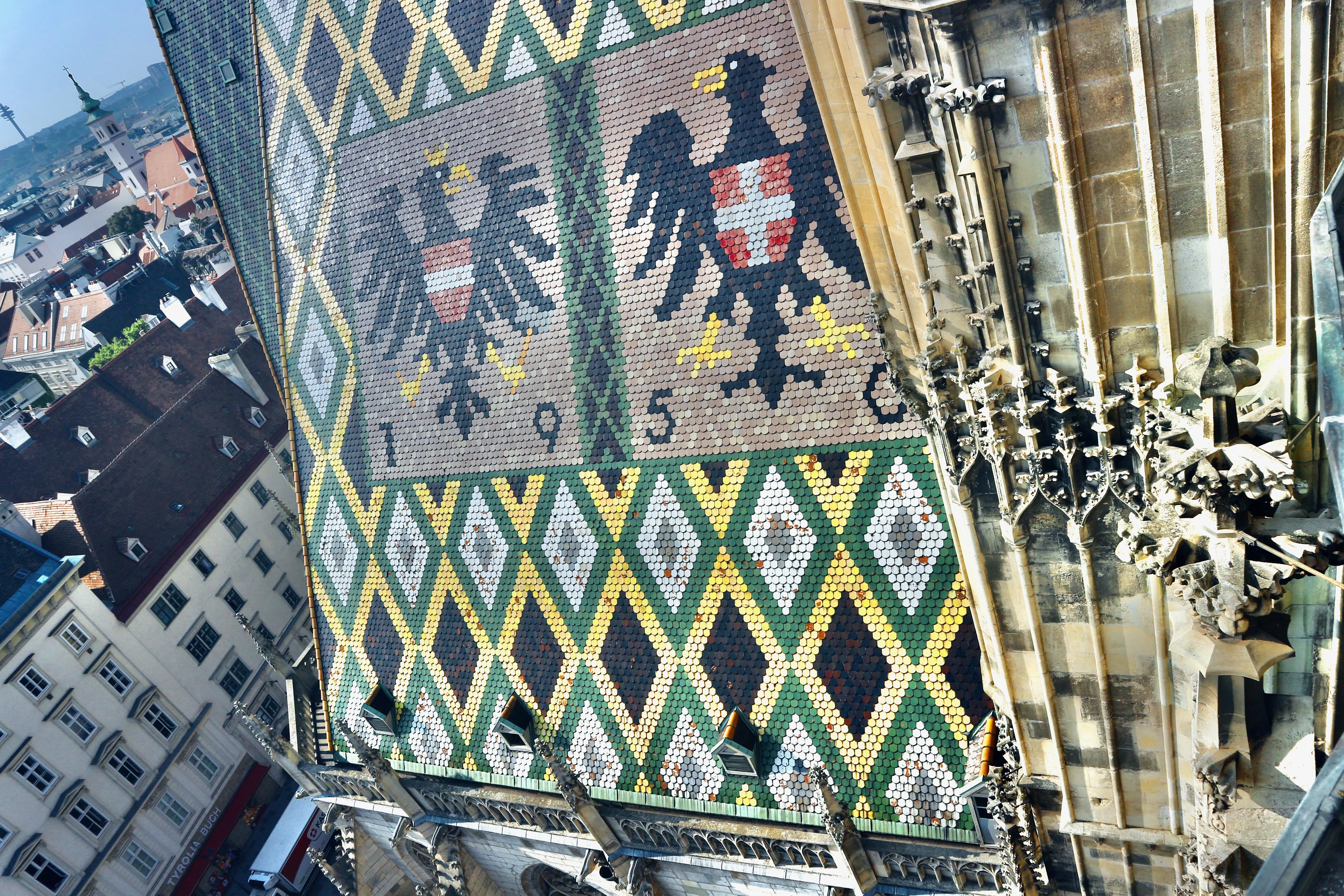 Historic view of St. Stephen's Cathedral roof