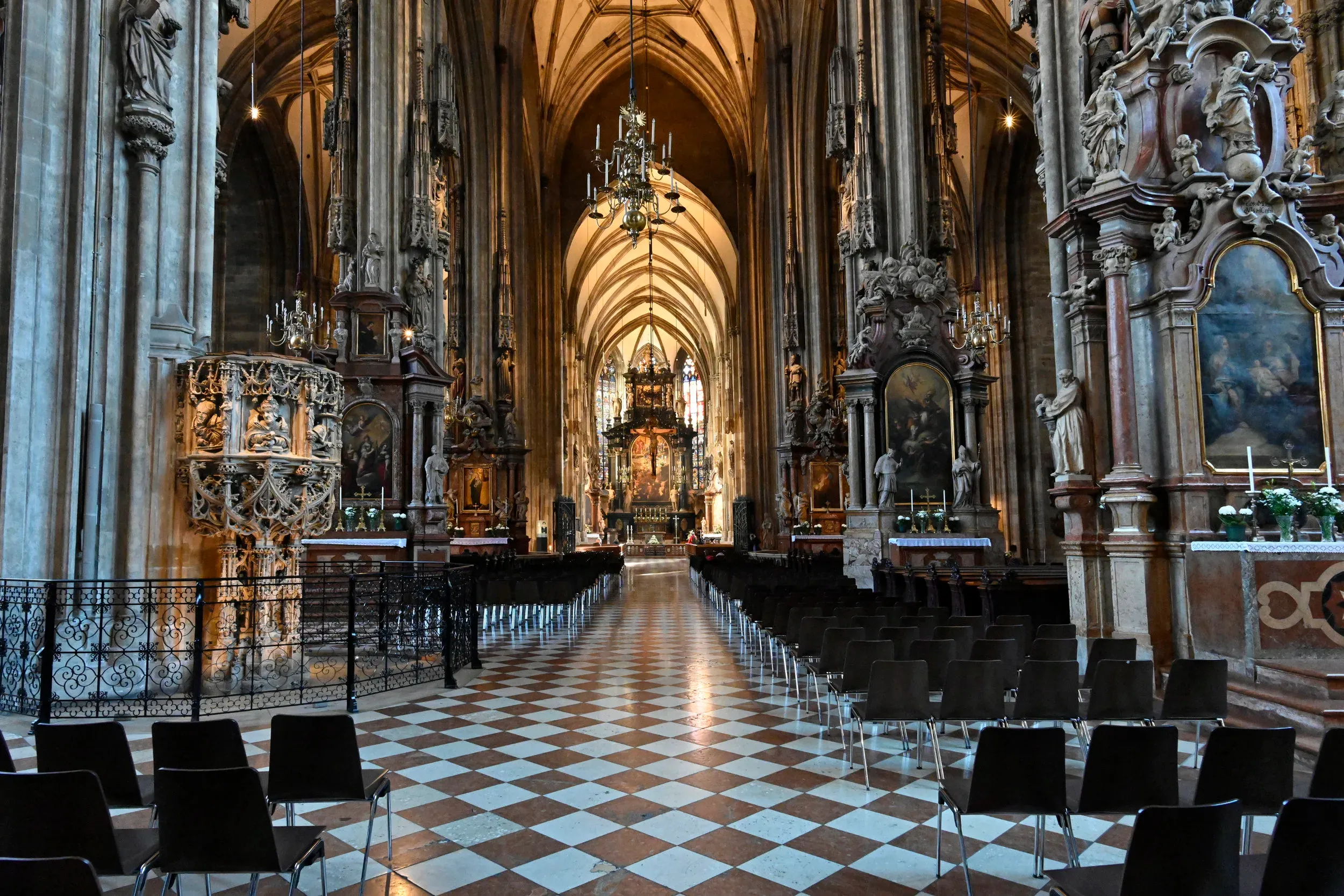 Main nave inside St. Stephen's Cathedral