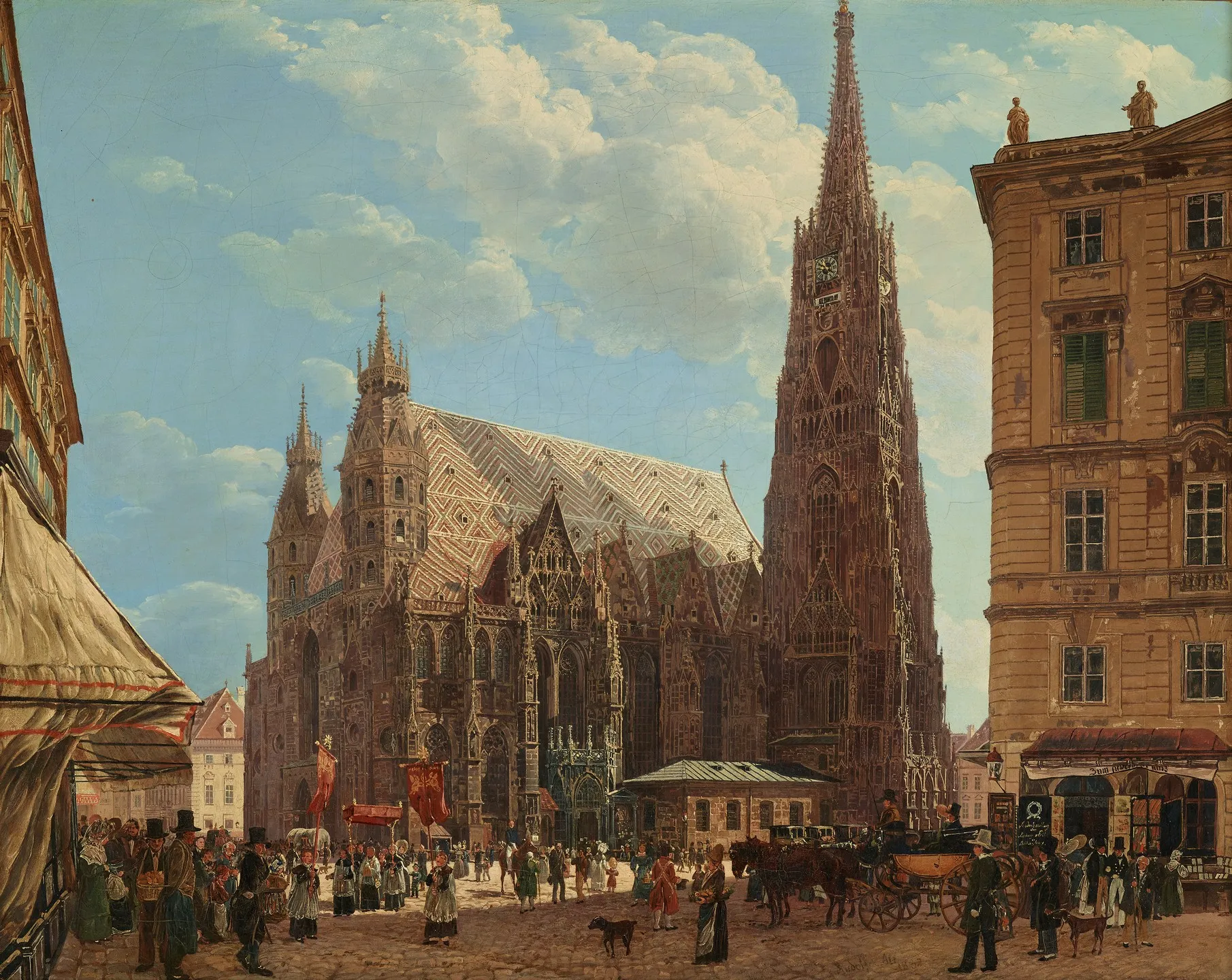 1831 painting of St. Stephen's Basilica