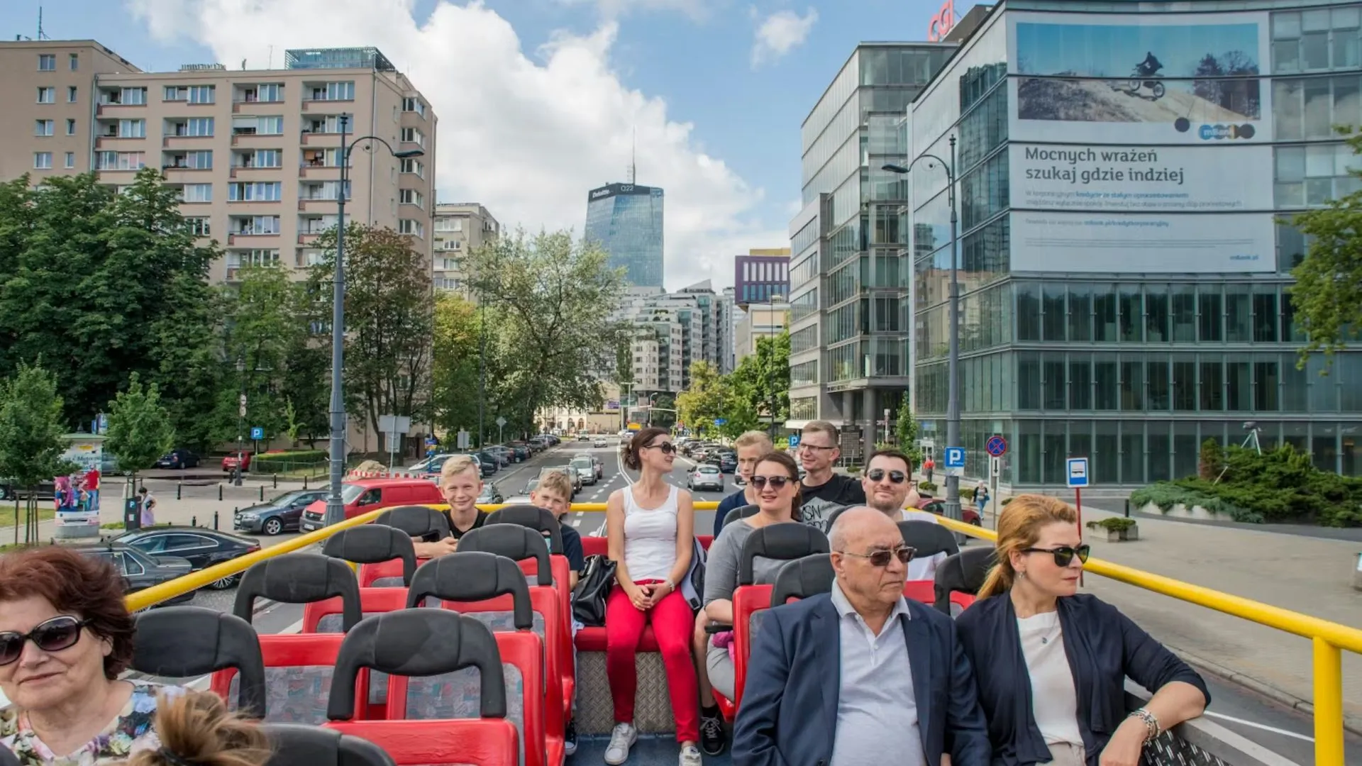 Tourists on the bus roof